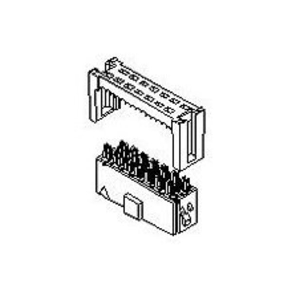 Molex Board Connector, 50 Contact(S), 2 Row(S), Female, Idc Terminal, Receptacle 39521505